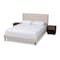 Baxton Studio Maren Beige Queen Size Platform Bed with Two Nightstands 157-9695 - alternate 1